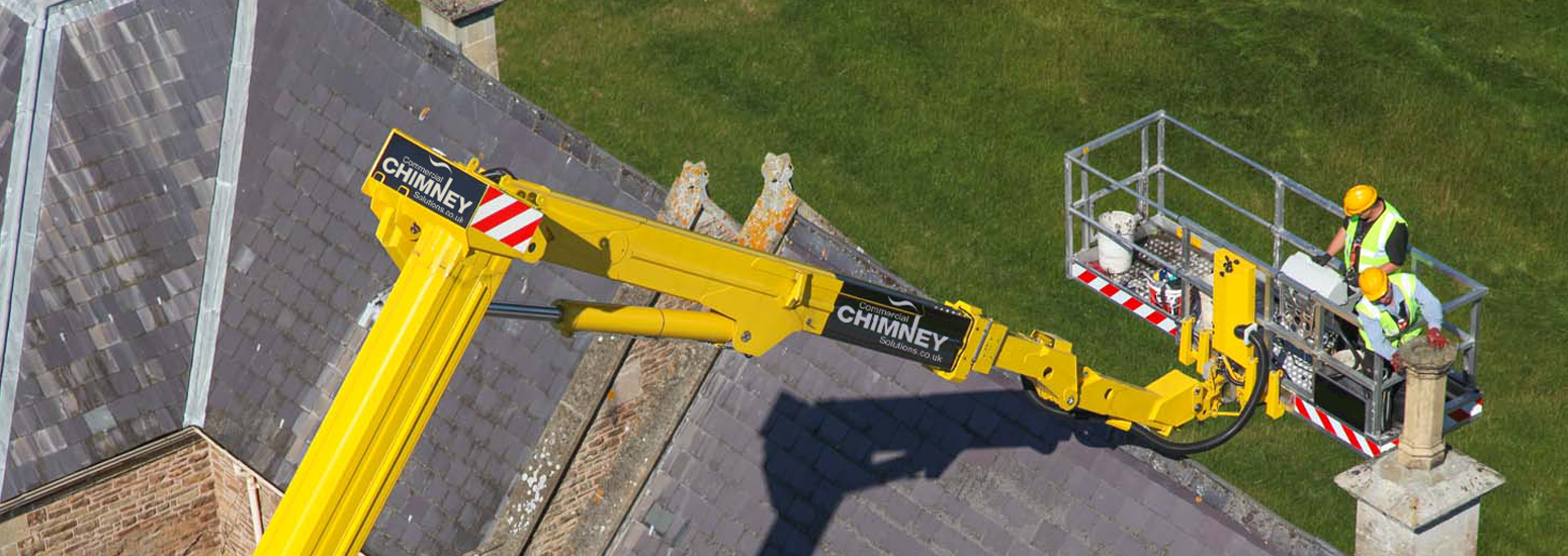 commercial chimney maintenance cherry picker